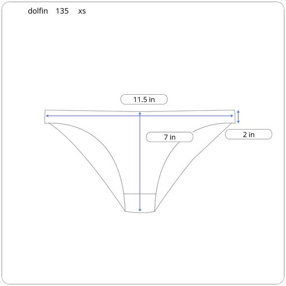 DOLFIN XS Geometric Print Bikini Bottom Pink Navy Blue Striped Swimwear Athletic - Picture 6 of 16